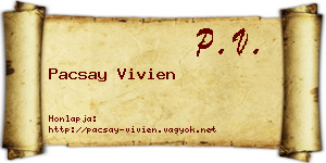 Pacsay Vivien névjegykártya